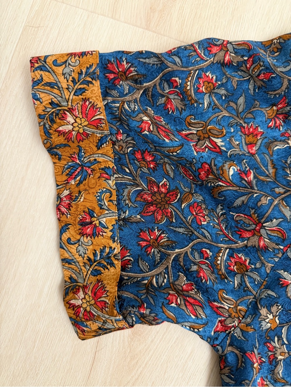 Vintage Liz Claiborne 100% Silk Dress 80s 90s Boho Floral Shirtwaist Wrap - Picture 9 of 9
